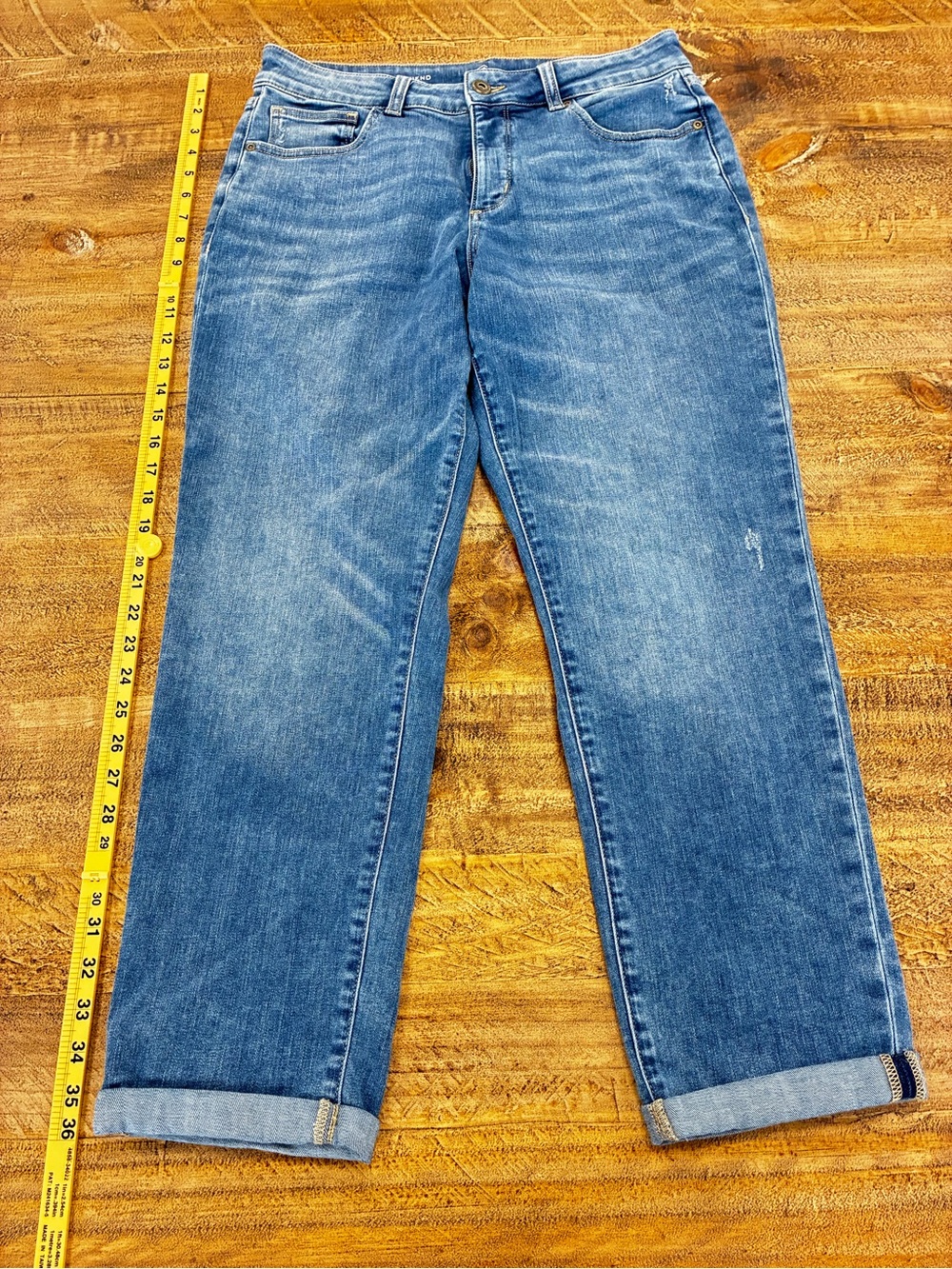 St. John's Bay Women's Blue Cropped Relaxed Jeans